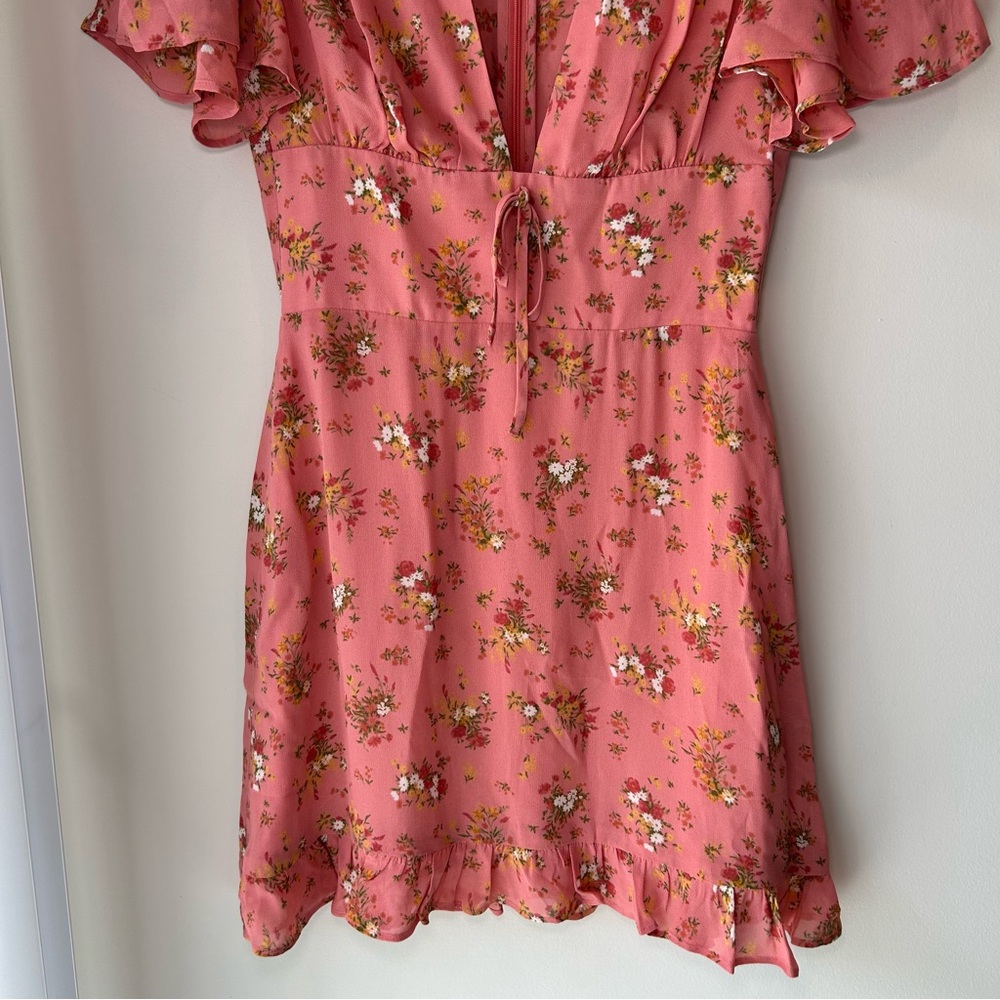 Reformation Mya Mini Dress Pink Floral Size 2 - Picture 5 of 11